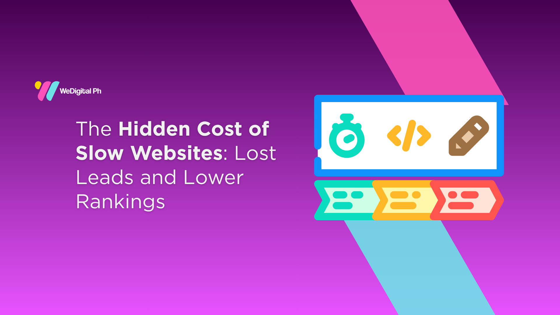 Business website performance illustration highlighting Core Web Vitals metrics for SEO and user experience optimization.